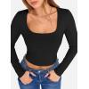 imageANRABESS Womens Long Sleeve Square Neck Crop Top Ribbed Slim Fitted Basic Tee Layer Y2K Shirts Fall Fashion Outfits 2025Black