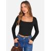 imageANRABESS Womens Long Sleeve Square Neck Crop Top Ribbed Slim Fitted Basic Tee Layer Y2K Shirts Fall Fashion Outfits 2025Black