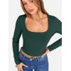 imageANRABESS Womens Long Sleeve Square Neck Crop Top Ribbed Slim Fitted Basic Tee Layer Y2K Shirts Fall Fashion Outfits 2025Deep Green