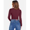 imageANRABESS Womens Long Sleeve Square Neck Crop Top Ribbed Slim Fitted Basic Tee Layer Y2K Shirts Fall Fashion Outfits 2025Deep Red