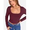 imageANRABESS Womens Long Sleeve Square Neck Crop Top Ribbed Slim Fitted Basic Tee Layer Y2K Shirts Fall Fashion Outfits 2025Deep Red