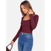 imageANRABESS Womens Long Sleeve Square Neck Crop Top Ribbed Slim Fitted Basic Tee Layer Y2K Shirts Fall Fashion Outfits 2025Deep Red
