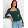 imageANRABESS Womens Long Sleeve Square Neck Tops Ribbed Knit Slim Fit Shirts Basic Tee 2025 Fall Dressy Casual TShirts ClothesDeep Green
