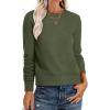 imageANRABESS Womens Long Sleeve Sweaters Loose Fit Lightweight Scalloped Knit Soft Dressy Pullover Tops 2025 Fall Casual OutfitsArmy Green