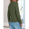 imageANRABESS Womens Long Sleeve Sweaters Loose Fit Lightweight Scalloped Knit Soft Dressy Pullover Tops 2025 Fall Casual OutfitsArmy Green