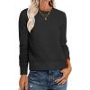 imageANRABESS Womens Long Sleeve Sweaters Loose Fit Lightweight Scalloped Knit Soft Dressy Pullover Tops 2025 Fall Casual OutfitsBlack