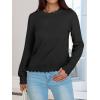 imageANRABESS Womens Long Sleeve Sweaters Loose Fit Lightweight Scalloped Knit Soft Dressy Pullover Tops 2025 Fall Casual OutfitsBlack
