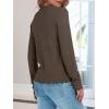 imageANRABESS Womens Long Sleeve Sweaters Loose Fit Lightweight Scalloped Knit Soft Dressy Pullover Tops 2025 Fall Casual OutfitsBrown