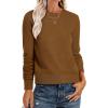 imageANRABESS Womens Long Sleeve Sweaters Loose Fit Lightweight Scalloped Knit Soft Dressy Pullover Tops 2025 Fall Casual OutfitsCaramel