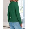 imageANRABESS Womens Long Sleeve Sweaters Loose Fit Lightweight Scalloped Knit Soft Dressy Pullover Tops 2025 Fall Casual OutfitsForest Green