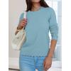 imageANRABESS Womens Long Sleeve Sweaters Loose Fit Lightweight Scalloped Knit Soft Dressy Pullover Tops 2025 Fall Casual OutfitsLight Blue