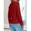 imageANRABESS Womens Long Sleeve Sweaters Loose Fit Lightweight Scalloped Knit Soft Dressy Pullover Tops 2025 Fall Casual OutfitsRed