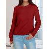 imageANRABESS Womens Long Sleeve Sweaters Loose Fit Lightweight Scalloped Knit Soft Dressy Pullover Tops 2025 Fall Casual OutfitsRed