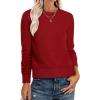 imageANRABESS Womens Long Sleeve Sweaters Loose Fit Lightweight Scalloped Knit Soft Dressy Pullover Tops 2025 Fall Casual OutfitsRed
