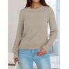 imageANRABESS Womens Long Sleeve Sweaters Loose Fit Lightweight Scalloped Knit Soft Dressy Pullover Tops 2025 Fall Casual OutfitsTan