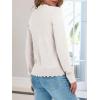 imageANRABESS Womens Long Sleeve Sweaters Loose Fit Lightweight Scalloped Knit Soft Dressy Pullover Tops 2025 Fall Casual OutfitsWhite