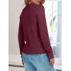 imageANRABESS Womens Long Sleeve Sweaters Loose Fit Lightweight Scalloped Knit Soft Dressy Pullover Tops 2025 Fall Casual OutfitsWine Red