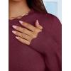 imageANRABESS Womens Long Sleeve Sweaters Loose Fit Lightweight Scalloped Knit Soft Dressy Pullover Tops 2025 Fall Casual OutfitsWine Red