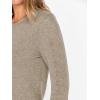 imageANRABESS Womens Long Sleeve Sweaters Wool Blend Crew Neck Hollow Out Business Casual Work Tops 2025 Fall OutfitsAlmond