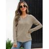 imageANRABESS Womens Long Sleeve Sweaters Wool Blend Crew Neck Hollow Out Business Casual Work Tops 2025 Fall OutfitsAlmond