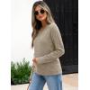 imageANRABESS Womens Long Sleeve Sweaters Wool Blend Crew Neck Hollow Out Business Casual Work Tops 2025 Fall OutfitsAlmond