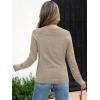imageANRABESS Womens Long Sleeve Sweaters Wool Blend Crew Neck Hollow Out Business Casual Work Tops 2025 Fall OutfitsAlmond