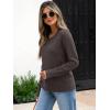 imageANRABESS Womens Long Sleeve Sweaters Wool Blend Crew Neck Hollow Out Business Casual Work Tops 2025 Fall OutfitsDark Taupe