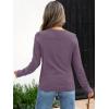 imageANRABESS Womens Long Sleeve Sweaters Wool Blend Crew Neck Hollow Out Business Casual Work Tops 2025 Fall OutfitsGrey Purple