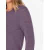 imageANRABESS Womens Long Sleeve Sweaters Wool Blend Crew Neck Hollow Out Business Casual Work Tops 2025 Fall OutfitsGrey Purple