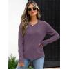 imageANRABESS Womens Long Sleeve Sweaters Wool Blend Crew Neck Hollow Out Business Casual Work Tops 2025 Fall OutfitsGrey Purple