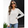 imageANRABESS Womens Long Sleeve Sweaters Wool Blend Crew Neck Hollow Out Business Casual Work Tops 2025 Fall OutfitsWhite