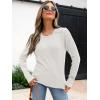 imageANRABESS Womens Long Sleeve Sweaters Wool Blend Crew Neck Hollow Out Business Casual Work Tops 2025 Fall OutfitsWhite