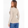 imageANRABESS Womens Long Sleeve Tops Mock Neck Ribbed Knit Slim Fit Pleated Basic T Shirts Lightweight Sweater Going Out ClothesBeige