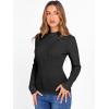 imageANRABESS Womens Long Sleeve Tops Mock Neck Ribbed Knit Slim Fit Pleated Basic T Shirts Lightweight Sweater Going Out ClothesBlack
