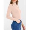 imageANRABESS Womens Long Sleeve Turtleneck Shirts Casual Ribbed Basic Tee Slim Soft Thermal Tops 2025 Fall Going Out ClothesApricot