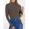 imageANRABESS Womens Long Sleeve Turtleneck Shirts Casual Ribbed Basic Tee Slim Soft Thermal Tops 2025 Fall Going Out ClothesBrown