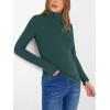 imageANRABESS Womens Long Sleeve Turtleneck Shirts Casual Ribbed Basic Tee Slim Soft Thermal Tops 2025 Fall Going Out ClothesDark Green