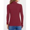 imageANRABESS Womens Long Sleeve Turtleneck Shirts Casual Ribbed Basic Tee Slim Soft Thermal Tops 2025 Fall Going Out ClothesDeep Red