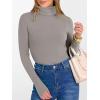 imageANRABESS Womens Long Sleeve Turtleneck Shirts Casual Ribbed Basic Tee Slim Soft Thermal Tops 2025 Fall Going Out ClothesGray Khaki
