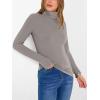 imageANRABESS Womens Long Sleeve Turtleneck Shirts Casual Ribbed Basic Tee Slim Soft Thermal Tops 2025 Fall Going Out ClothesGray Khaki