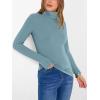 imageANRABESS Womens Long Sleeve Turtleneck Shirts Casual Ribbed Basic Tee Slim Soft Thermal Tops 2025 Fall Going Out ClothesGrey Blue