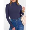 imageANRABESS Womens Long Sleeve Turtleneck Shirts Casual Ribbed Basic Tee Slim Soft Thermal Tops 2025 Fall Going Out ClothesNavy Blue