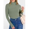 imageANRABESS Womens Long Sleeve Turtleneck Shirts Casual Ribbed Basic Tee Slim Soft Thermal Tops 2025 Fall Going Out ClothesSage Green