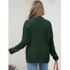 imageANRABESS Womens Mock Turtle Neck Sweaters Cable Knit Long Sleeve 2025 Fall Winter Tunic SweaterDeep Green
