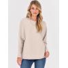 imageANRABESS Womens Oversized Batwing Sleeve Sweaters Crewneck Casual Fall Knit Loose Pullover Tops 2025 Work Winter OutfitsAlmond
