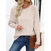 imageANRABESS Womens Oversized Batwing Sleeve Sweaters Crewneck Casual Fall Knit Loose Pullover Tops 2025 Work Winter OutfitsAlmond