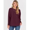 imageANRABESS Womens Oversized Batwing Sleeve Sweaters Crewneck Casual Fall Knit Loose Pullover Tops 2025 Work Winter OutfitsDark Red