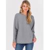imageANRABESS Womens Oversized Batwing Sleeve Sweaters Crewneck Casual Fall Knit Loose Pullover Tops 2025 Work Winter OutfitsGrey