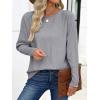 imageANRABESS Womens Oversized Batwing Sleeve Sweaters Crewneck Casual Fall Knit Loose Pullover Tops 2025 Work Winter OutfitsGrey