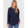 imageANRABESS Womens Oversized Batwing Sleeve Sweaters Crewneck Casual Fall Knit Loose Pullover Tops 2025 Work Winter OutfitsNavy Blue